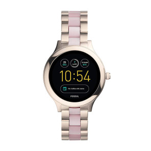 Watch strap Fossil FTW6010 Stainless steel Rosé 18mm